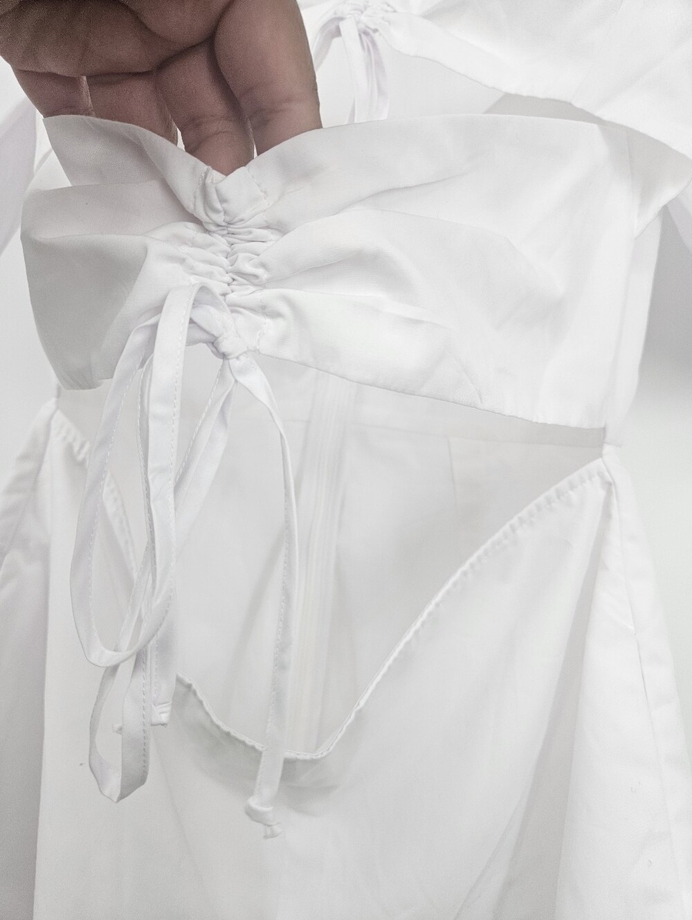 For Love And Lemons White Cut Out Puff Sleeve Romper - Picture 9 of 15